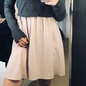 Anthropologie Eloise Grey Eyelet Sweater Dress